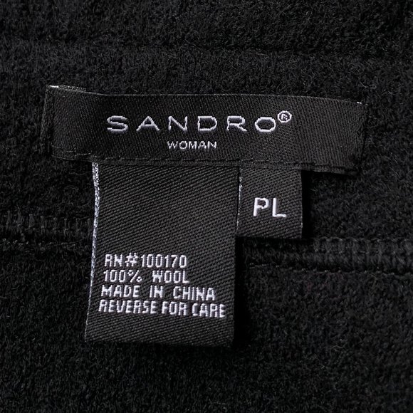 Sandro Paris Wool Belted Pea Coat - Picture 10 of 10